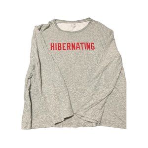 Gap Hibernating Long Sleeve Shirt, Grey, Extra Large/Grande